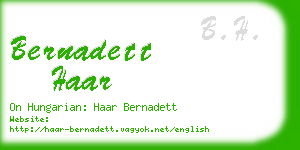 bernadett haar business card